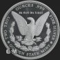 New 2 oz .999 Fine Silver Round Morgan Design BU 1 US Coin