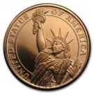 STATUE OF LIBERTY ROUND 1 Oz .999 Pure Fine Copper BU 1 US Coin