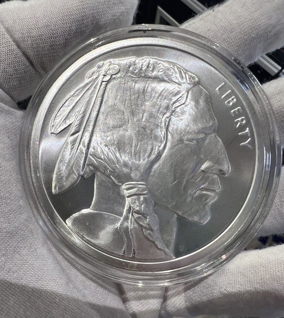 New 5 oz Silver Round Buffalo Mint Fresh Capsule Gift Pouch 1 US Coin