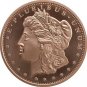 1 US Coin 1 OZ Morgan Round Copper 1 Oz .999 Pure Fine Copper GSM