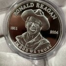 Ronald Reagan Peace Through Strength 1 oz .999 Fine Silver Round BU 1 US Coin in a Capsule
