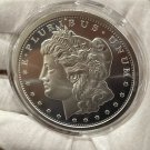 LOT OF 3 US Coins 5 oz MORGAN FINE SILVER Round and 2 US Coins 2 OZ INCUSE INDIAN SILVER ROUND