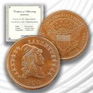 1 US Coin Draped bust Design Liberty 1804 Copper 1 oz .999 IN A CAPSULE COA gift pouch