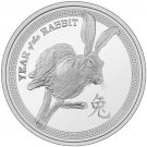 1 US Coin 2023 1 oz .999 Fine Silver Round Lunar Year of the RABBIT BU IN A CAPSULE