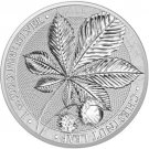 2021 Germania Chestnut Leaf 5 Mark w COA 1oz .9999 Fine Silver 1 US Coin