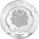 1 US Coin 2021 Kingdom of Bhutan Year of Lunar Ox Capsule Mintage .999 Silver 50000