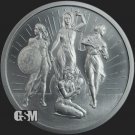 2021 Rising Virtues 1 oz .999 Silver Shield Round USA Made