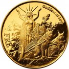 1 oz .999 silver Norse God FREYA God Of LOVE valkyrie horse GOLD PLATED 1 US Coin