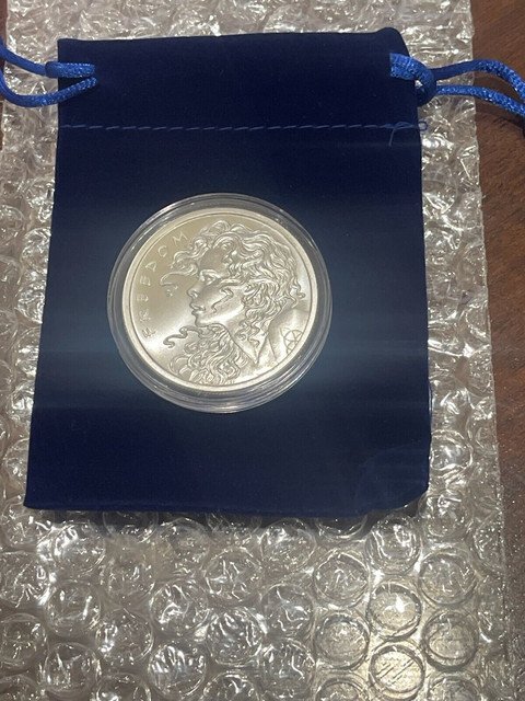 2021 Silver Shield 1 oz. Silver Round FREEDOM GIRL BU 1 US Coin in Capsule and GIFT POUCH