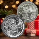1 oz .999 silver 2022 Merry Christmas Santa Claus 1 US Coin Free capsule gift pouch