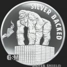 1 US Coin 2022 Backed GORILLA 1 oz .999 Silver Shield Round BU GSM
