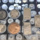 Lot Of 7 US Coins Pieces Silver Copper In Capsule Pouches New Dragon 2x Aztec Bar
