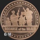 LOT OF 20 US Coins 1 OZ HOME OF THE FREE BRAVE FINE COPPER BULLION ROUND