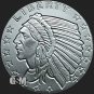 4 US Coins 1 oz Incuse Indian GSM .999 Fine Silver Round