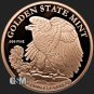 Walking Liberty Round 2 oz .999 Pure Fine Copper 1 US Coin BU