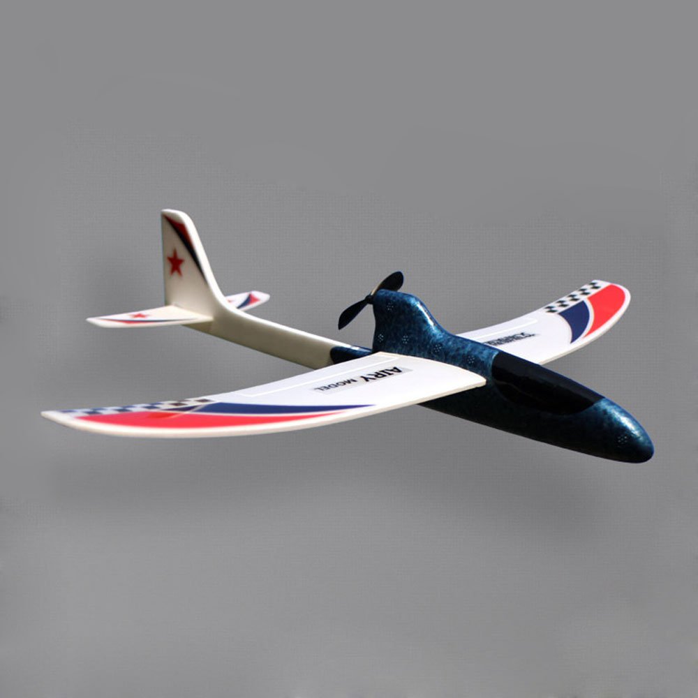 DIY Glider Drone Capacitor Hand Throwing Electric black Plane Foam RC Toys for Children