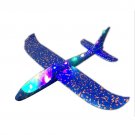 Hand throw airplane blue with lights EPP Foam Glider 48 cm Toys Throwing Inertial Model
