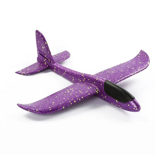 EPP Foam Hand Throw purple Airplane 35CM Outdoor Launch Glider Plane Interesting Toys