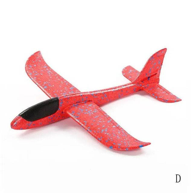Hand Throw Foam red Plane 48CM Toys Outdoor Launch Glider Fly Toys Puzzle Model Jouet