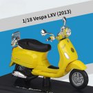 1:18 Vespa LXV yellow Alloy Diecast Metal Classic Motorcycle Model Simulation Toy