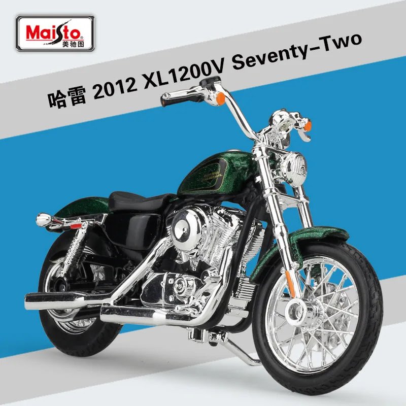 Simulation green Motorcycle Model 1:18 Harley 2012 Special Alloy Race Diecast Metal
