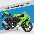 Racing Toy Kawasaki Ninja black 1:18 ZX 10R Alloy Sports Motorcycle Model Diecast Metal
