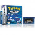 Pokemon Cartridge Game Card GBA Sapphire With Box