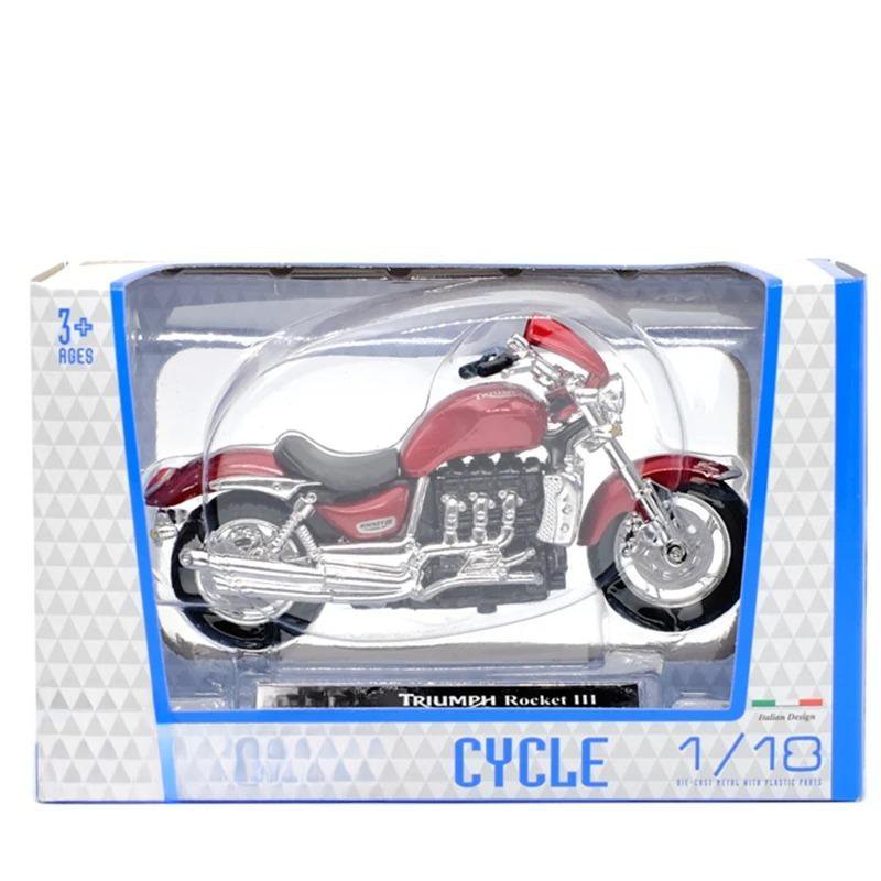 Toy Simulation 1:18 Triumph Rocket III Motorcycle Model Diecast Metal with retail box