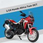 Motorcycle Model Simulation 1:18 red Honda Africa Twin DCT Diecast Toy with foam box