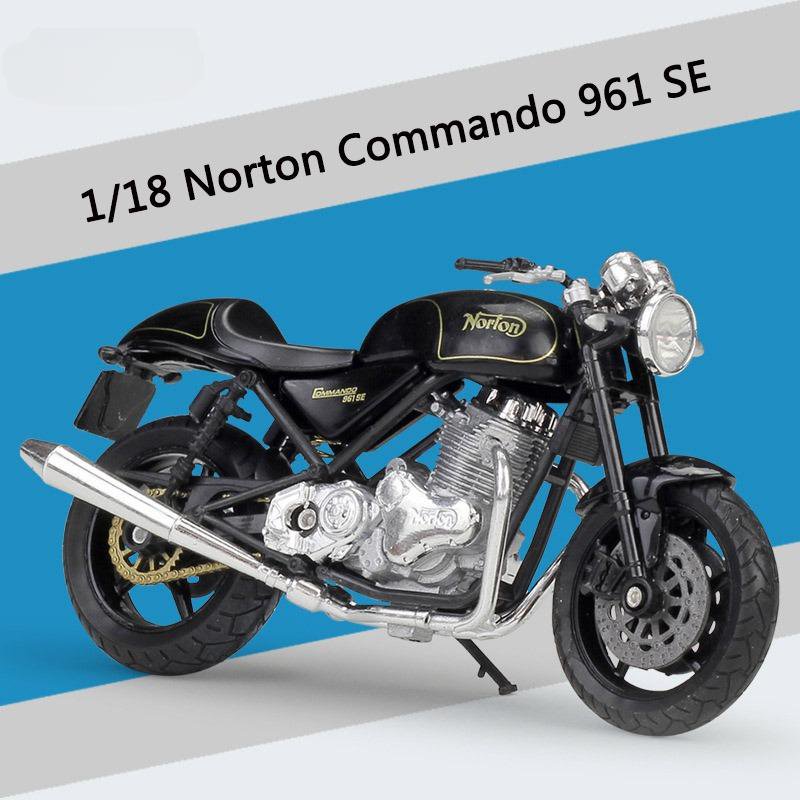 1:18 Model Simulation Norton Commando 961 SE Motorcycle Alloy Metal With foam box