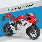 WELLY 1:18 MV Agusta F3 800 Motorcycle Model Simulation Diecast Metal Toy With foam box