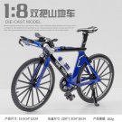 Model Diecast Metal 1:8 Alloy Bicycle blue Simulation Finger Mountain Racing Toy