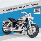 Simulation 1:18 Model 2009 Harley FXDFSE CVO Fat Bob Cruise Motorcycle Toy With retail box