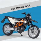 Simulation Toy 1:18 KTM 690 SMC R Motorcycle Model Diecast Metal Sports With foam box