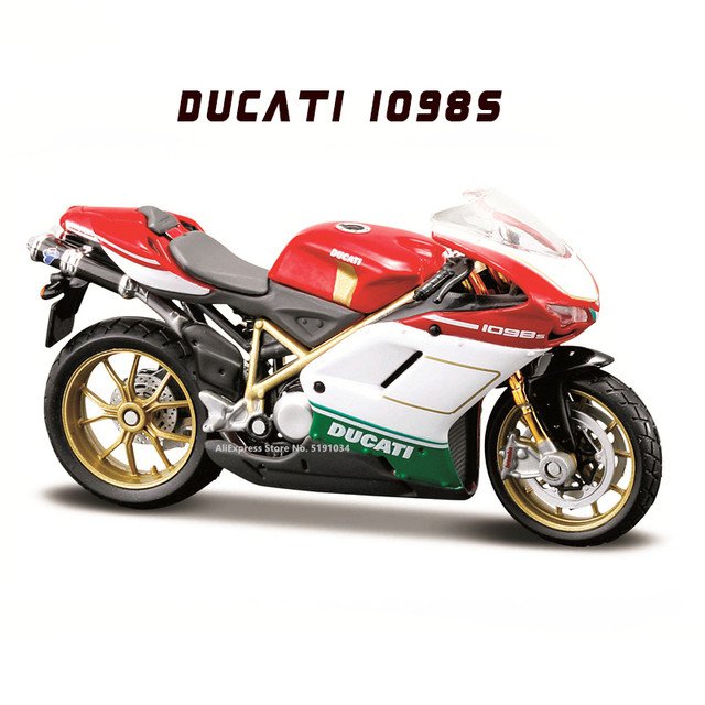Simulation 1:18 Collecting Model Ducati 1098S Kawasaki MotoCar Motorcycle Model Toy