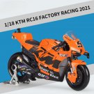 Vehicle Simulation 1:18 KTM RC16 MOTO GP 9 Motorcycle Model Metal Toy with foam box