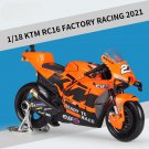 Vehicle Simulation 1:18 KTM RC16 MOTO GP 27 Motorcycle Model Metal Toy with foam box