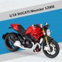 Motorcycle Model Simulation 1:18 DUCATI Monster 1200S Race Diecast Metal With foam box