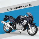 Simulation Motorcycle Model 1:18 TRIUMPH Sprint RS Diecast Metal Race Toy With foam box
