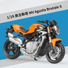 Simulation 1:18 2016 Ducati MV Orange Alloy Racing Street Motorcycle Model Diecasts Metal
