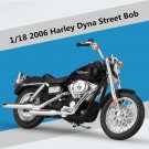 Motorcycle Model Simulation 1:18 Harley 2006 Dyna Street Bob Diecasts Metal With foam box