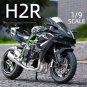 1:9 Toy Scale Kawasuki green H2R Motorcycle Model Lights and Sounds Of The Large Diecast