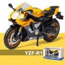 Toys 1:12 Alloy Yamaha Yellow YZF R1 Motorcycle Model Vehicle Autobike Shork Absorber