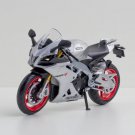Simulation Toy 1:12 Aprilia RSV4 Grey Alloy Racing Motorcycle Model Diecast Metal