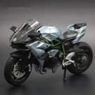 1:12 KAWASAKI KA Blue Alloy Racing Motorcycle Simulation Metal Sound And Light Toy