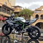 1:12 KAWASAKI KA Blue Alloy Racing Motorcycle Simulation Metal Sound And Light Toy