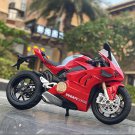 1:12 KAWASAKI V4s Red Alloy Racing Motorcycle Simulation Metal Sound And Light Toy