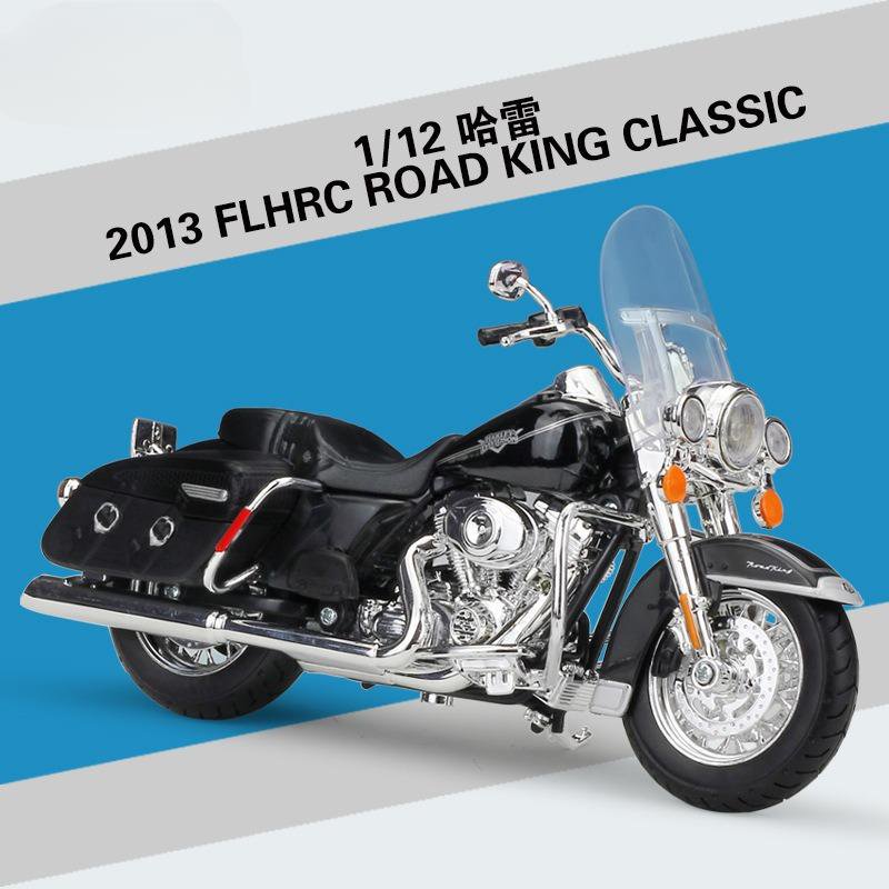 1:12 2013 Black Harley FLHTK Electra Glide Ultra Limited Classic Simulation Motorcycle
