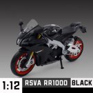 1:12 Scale Aprilia RSV4 black Alloy Motorcycle Model Diecast Car Toys Collection