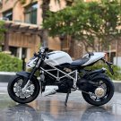 1:12 BMW Frigh white Alloy Racing Motorcycle Simulation Sound and Light Collection
